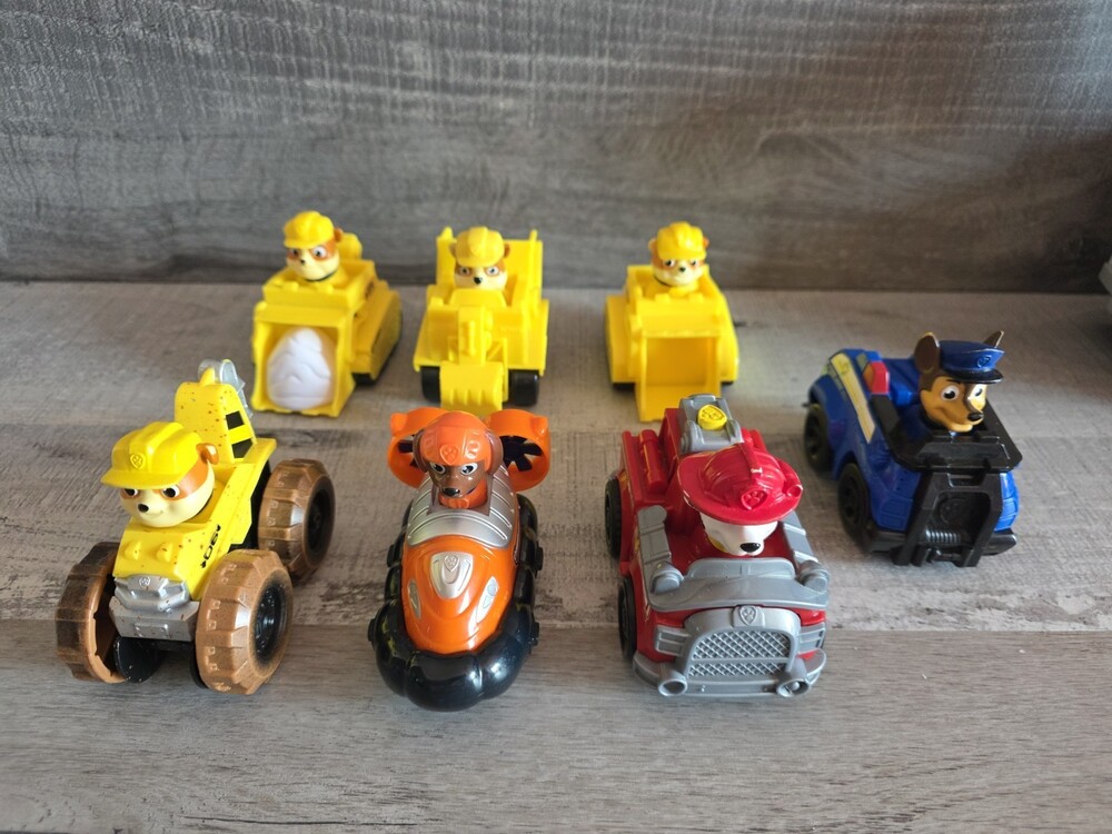 Paw Patrol Rescue Pups Rubble Muddy Monster Truck Construction Racer Lot g41